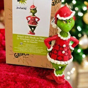 Jim Shore The Grinch Collection Hands On Hips Ornament, 2025 New In Box!!